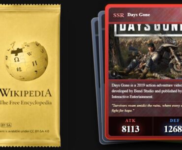 Wikipedia gacha game turns random pages into Pokemon cards you can collect