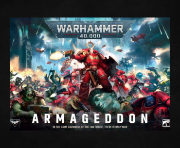 Armageddon Warhammer 40,000 box set on a black background