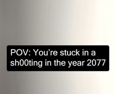 POV: you're stuck in a shooting in the year 2077