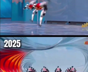 Robot performance at the Chinese Spring Festival Gala, one year apart