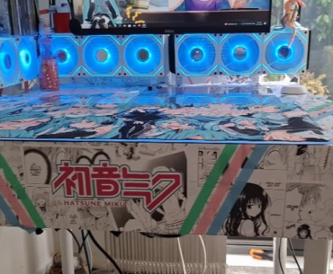 Its finished... (except keyboard).... the gift is ready for my wifes bday tomorrow.. Hopefully shes out of hospital by then but... but.. I did it guys. I built a PC table for her.