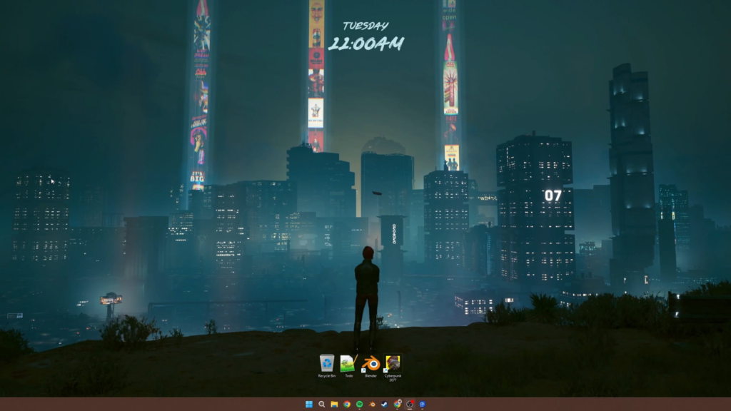 I made an animated, configurable Cyberpunk 2077 wallpaper on Wallpaper Engine