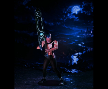 Ancient Roots, Neon Soul - Cyberpunk And Druid Aesthetics Created using Blender, Substance Painter, and Photoshop.