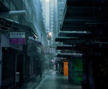Walking through a cyberpunk city