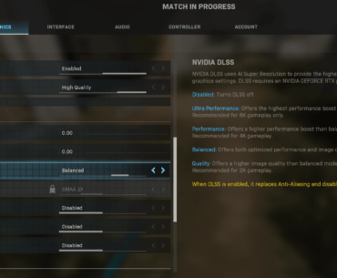 NVIDIA DLSS is available