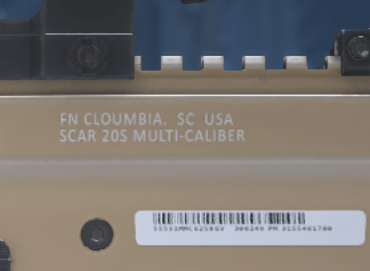 The default Scar has "Cloumbia" written on it instead of "Columbia"