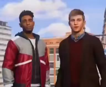 CJ and big smoke in a spider man game.