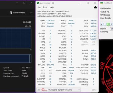 48GB DDR4 3733 CL14 OC - Result after changes you suggested