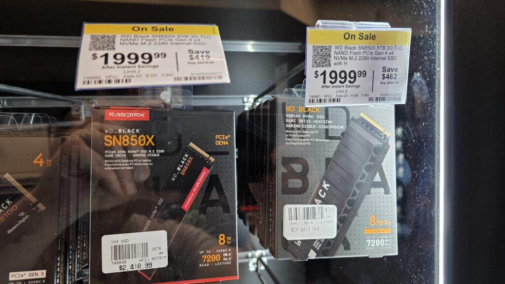 Hey! NVMEs are finally on sale!