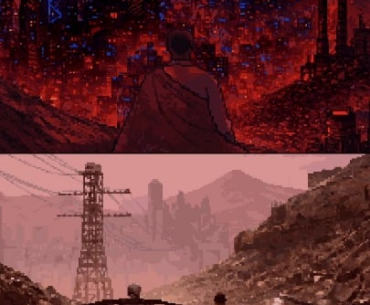 "Koyaanisqatsi" and "Companionship" - pixelart by me
