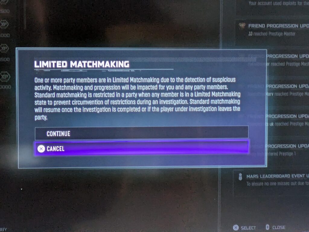 [WAW] I haven't done anything so why am I seeing this? I can't even go online. All I did was complete EE & play Prop Hunt.