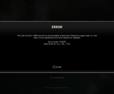 CoD WWII online service unavailable on PS?