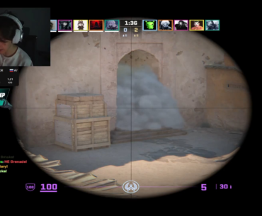 Nasty jumping no-scope through smoke from tried