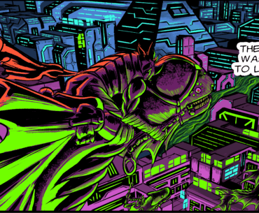 A panel from my cyberpunk battle manga