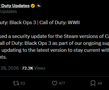 A security update has been released for the Steam version of Call of Duty: WWII.
