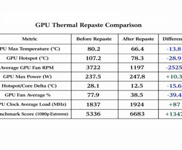 Gigabyte RTX 2080 Thermal Interface Case Study: −28.9°C Hotspot, −15.6°C ΔT, +25% Superposition (Open Data)