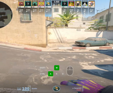 ZywOo making use of a gimmick play during a FACEIT game