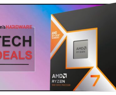 Tech Deals cover featuring an AMD Ryzen 7 9800X3D retail box.