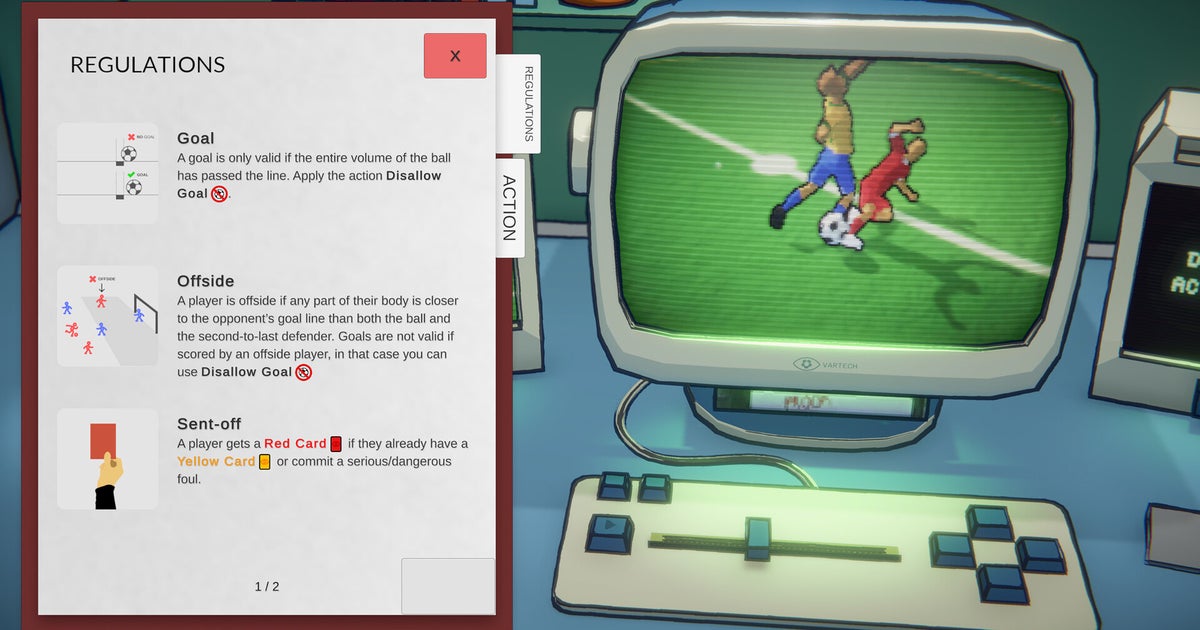 Eye of the Match is Papers, Please, Severance, and Pro Evolution Soccer 2 mixed up into an enticing concotion Eye of the Match is Papers, Please, Severance, and Pro Evolution Soccer 2 mixed up into an enticing concotion