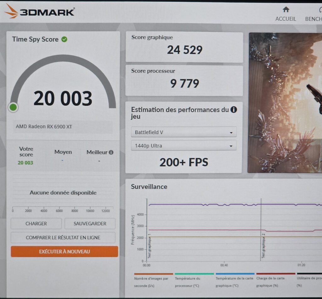 Just got past 24.5k gpu score with my saphire 6900xt is it any good?
