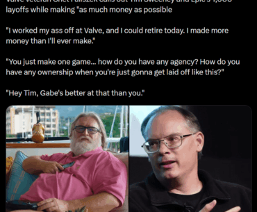 Valve employee comments on Epic layoffs
