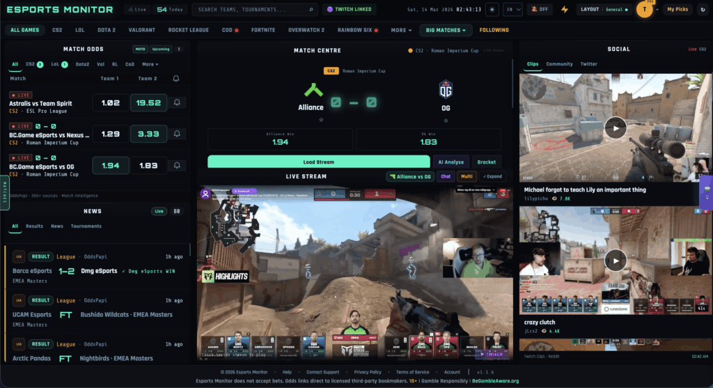 Built the bloomberg terminal but for Esports. All things Esports All in ONE place.