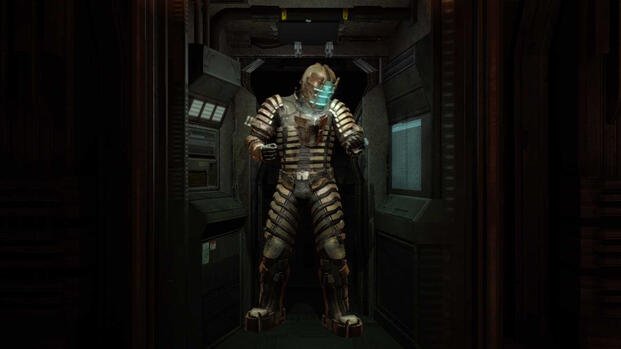 Coming out of a chamber in Dead Space (2008)