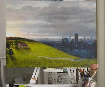 I painted a path from the old world to the new world (acrylics on canvas)