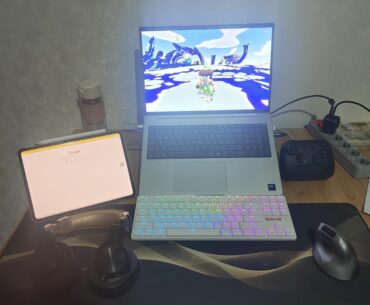 iPad for mental support (no chair 😔)