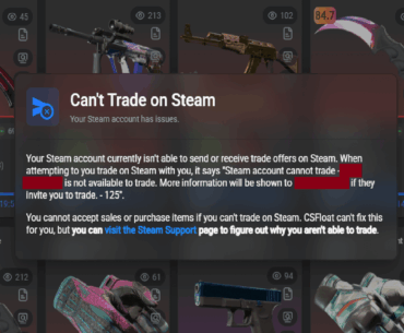 CSFloat cant receive trade.