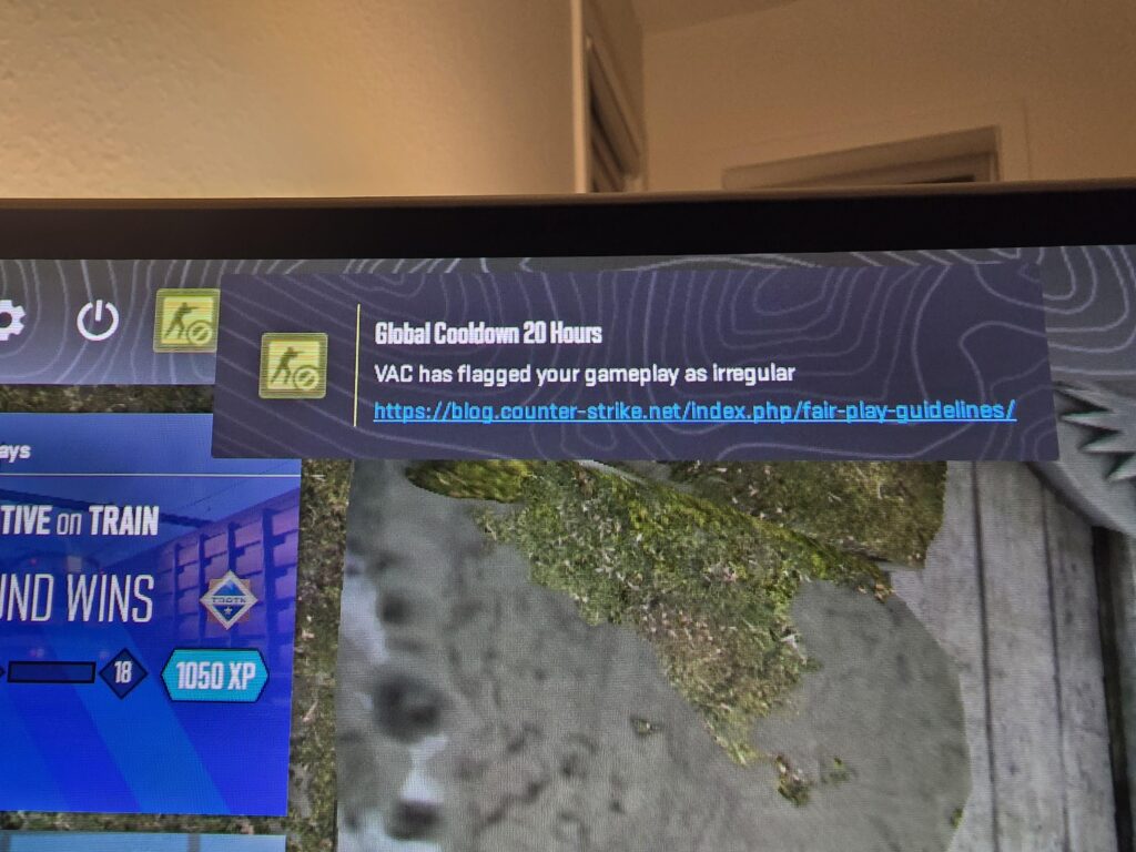 Been playing CS for 10+ years, never had this happen. mid premier match, cancelled game and I'm wondering who it was. Meanwhile...