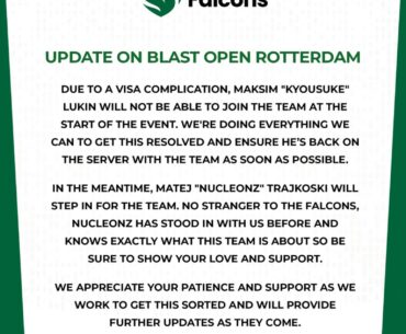 kyousuke to miss BLAST Rotterdam due to visa issues