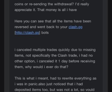 Scammed by CLASH.GG