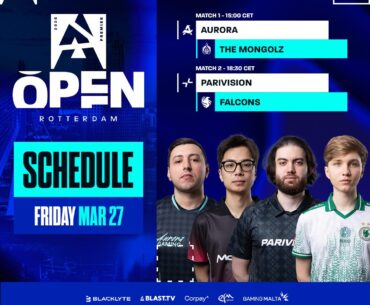 BLAST Open Rotterdam playoffs! 🇳🇱🏟️ Catch all of the Quarter-Final action LIVE from 14:30 CET
