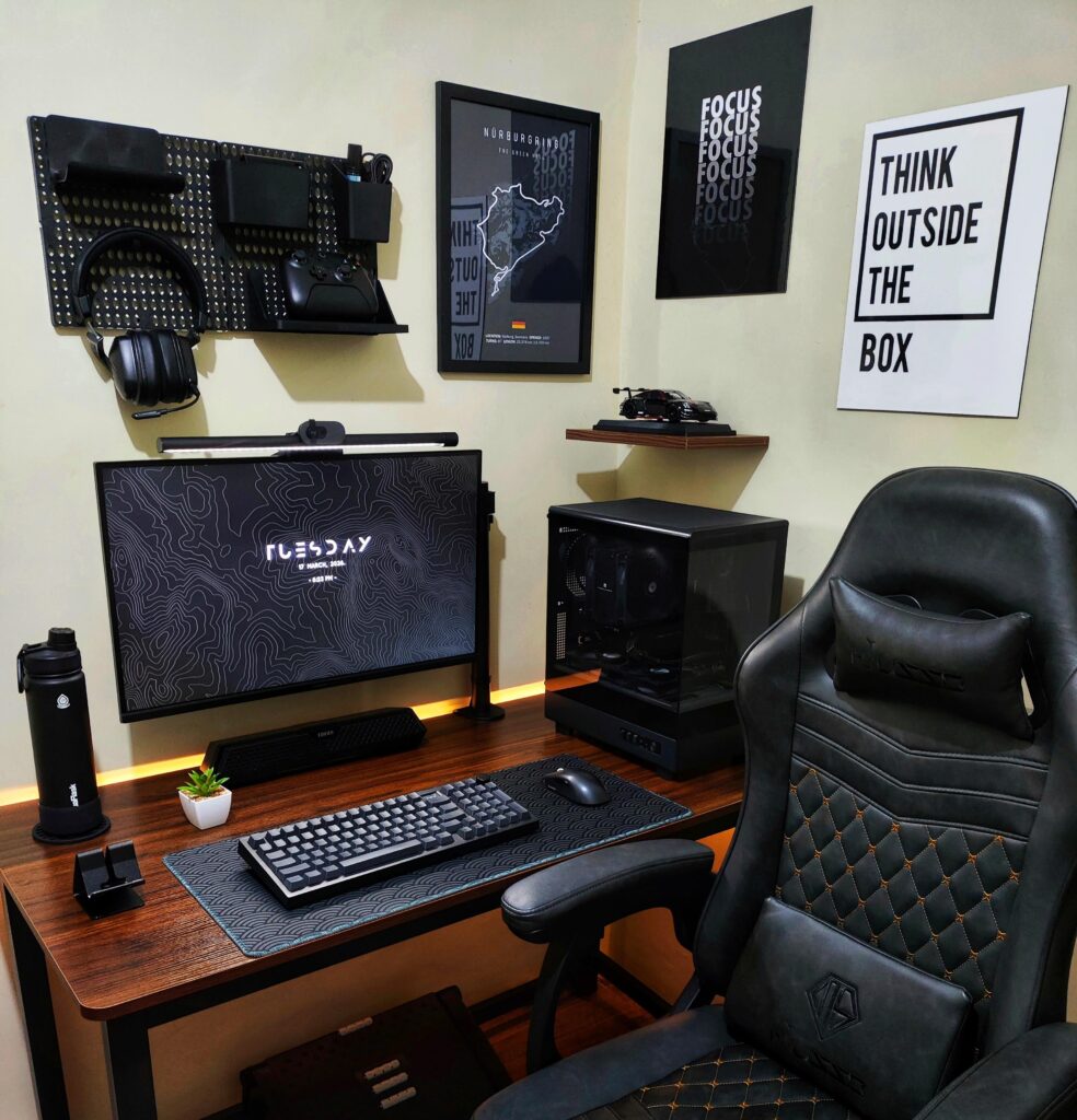 Nothing crazy. Just some black + wood combo