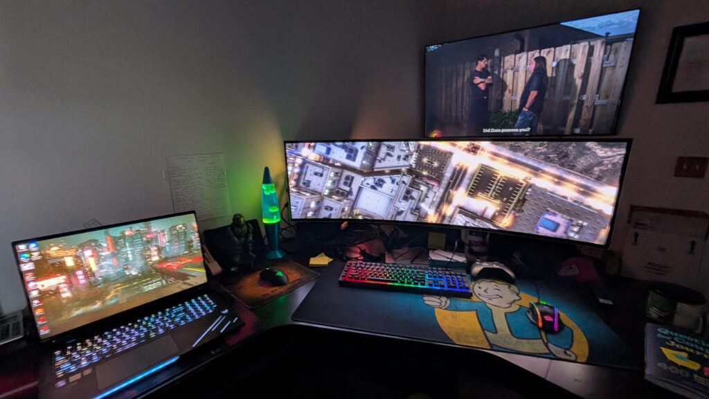 My battle station! My favorite purchase? The lava lamp