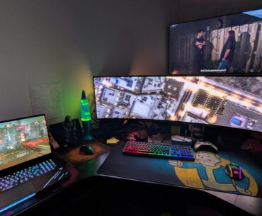My battle station! My favorite purchase? The lava lamp