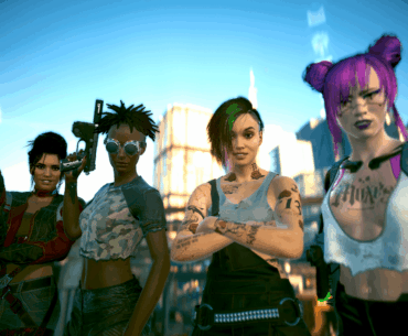 My V with her girlfriends