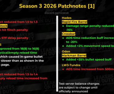 Season 3 2026 Patchnotes