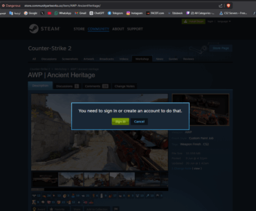 PSA: Fake CS2 skin vote scam going around (fake Steam Workshop site)
