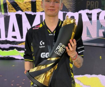 Finals MVP with a vase