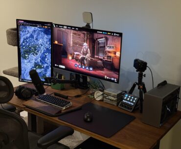 I’m stoked with how everything turned out. This is my hybrid WFH/streaming setup.