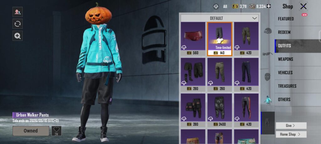 Urban pants and Pumpkin headgear