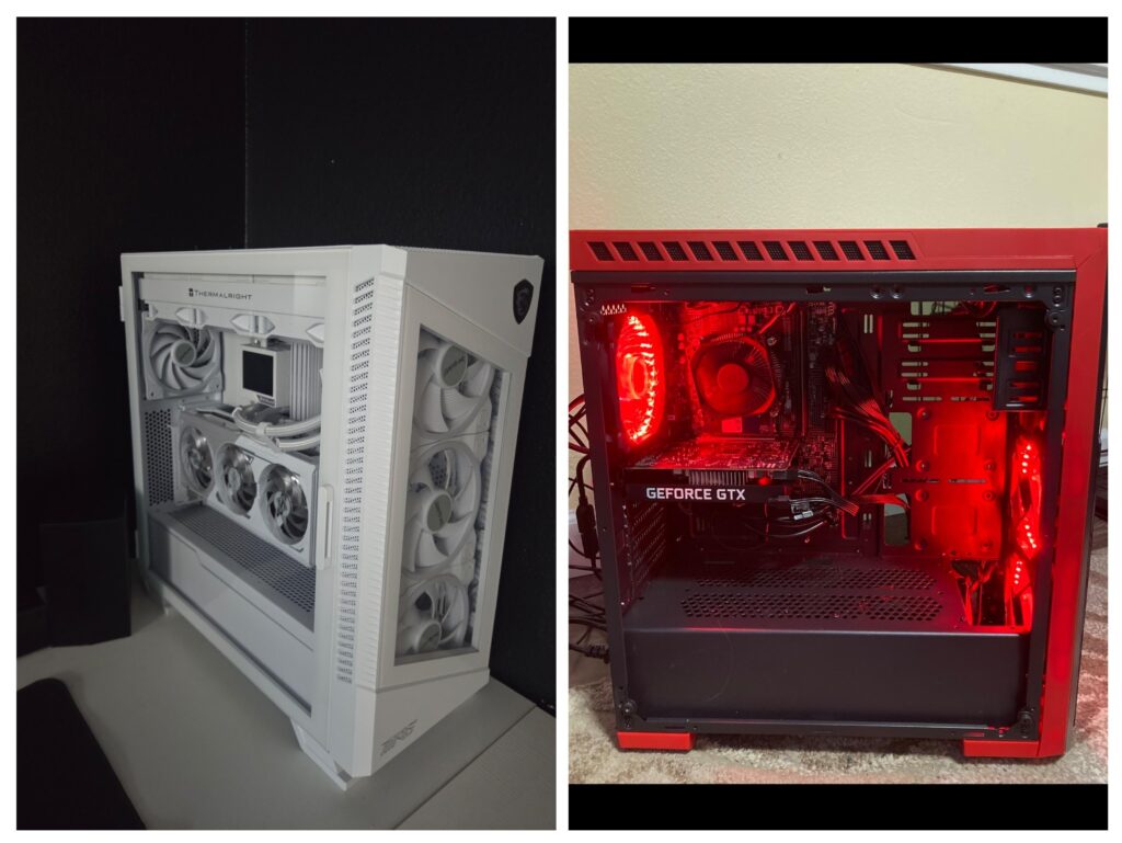 My PC from when I first built it it 2022 to what it slowly evolved into over time in 2026
