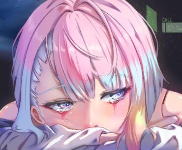 Lucy Crying Fan Art (by @Paiien_art)