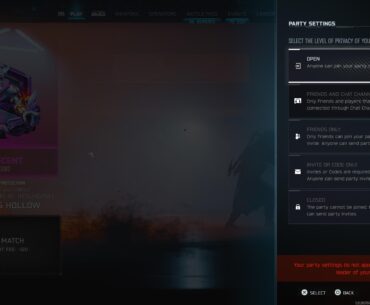 Why can’t I change my party settings?