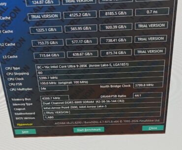 Cudimms 8800 on 285k