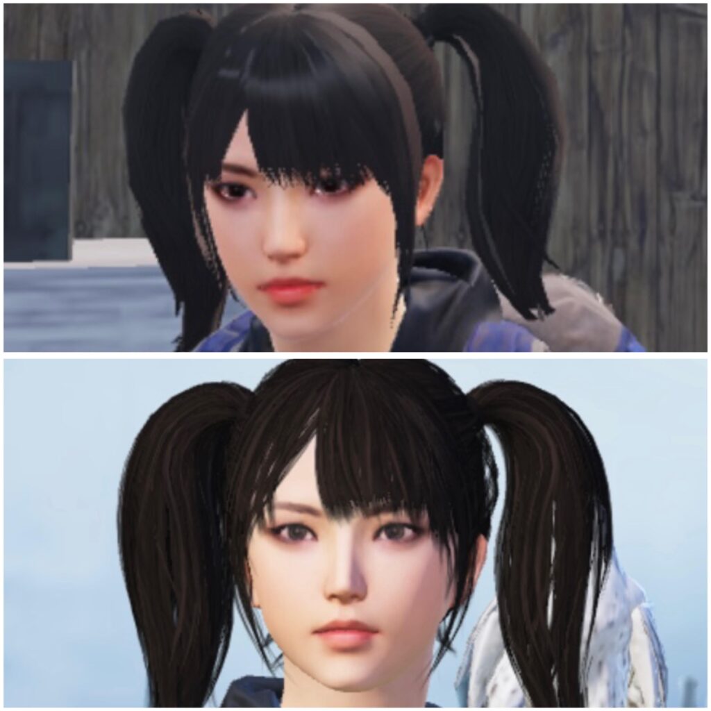 Why is the hair texture different in lobby vs in match