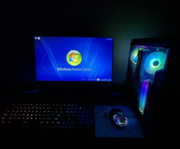 RGB mini tower with aqua mouse