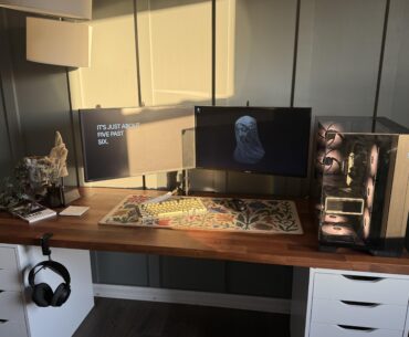 Just put this accent wall up and it looks amazing with golden hour.